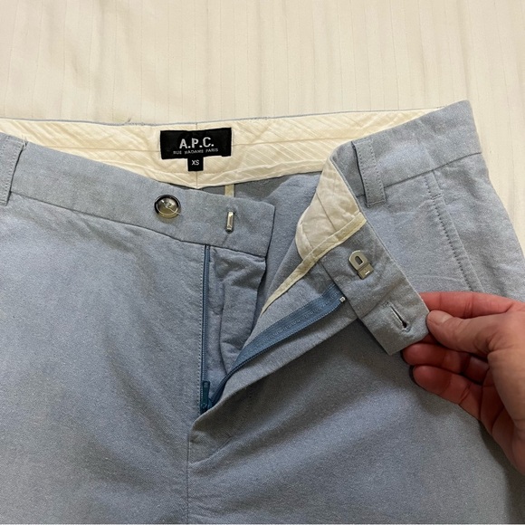 A.P.C Slim Fit Cotton Chino Pant Blue size XSmall - Picture 7 of 12